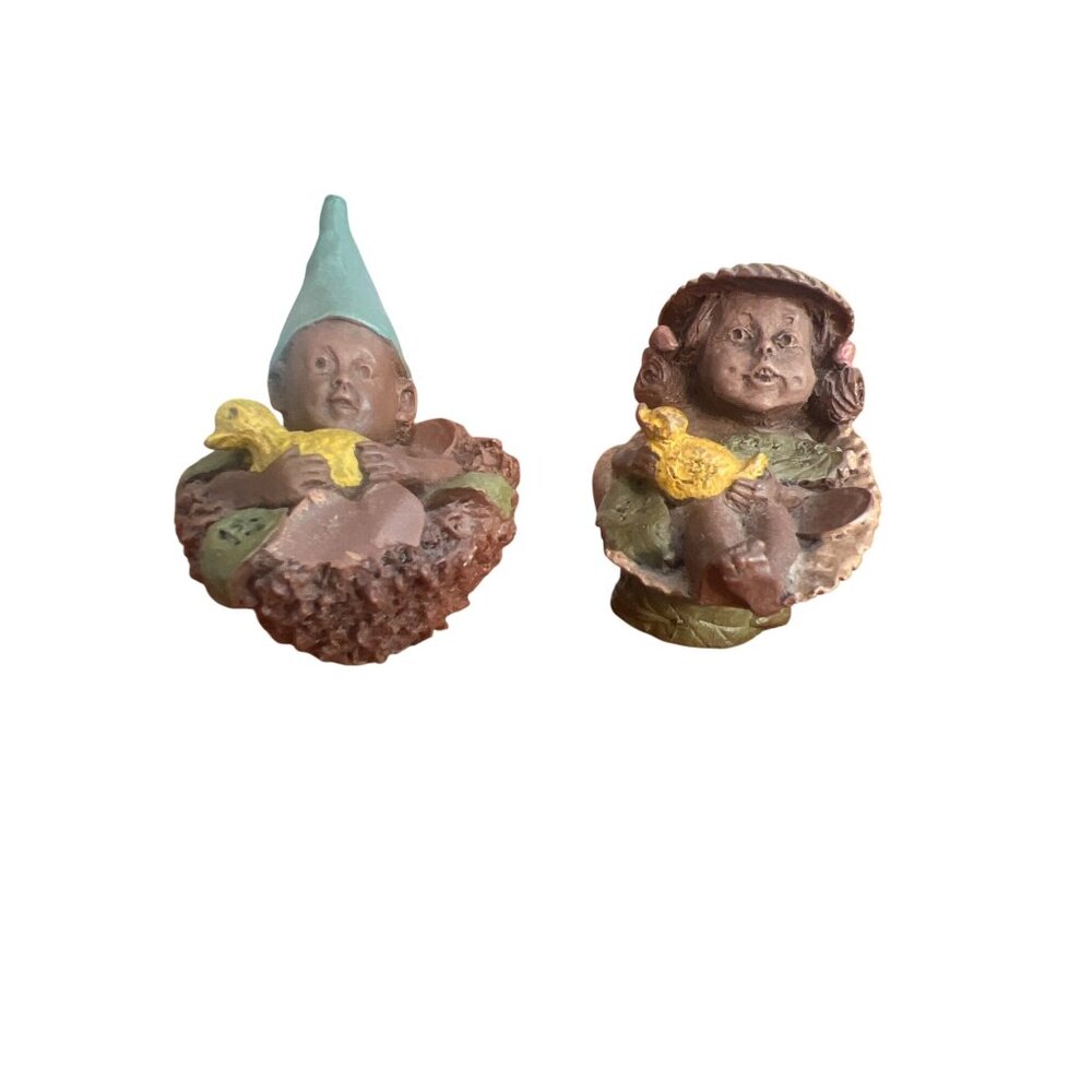 Vintage 2 Tom Clark Mini Figurines Darcy Bubbles Dwarf Family Yellow Duck Estate